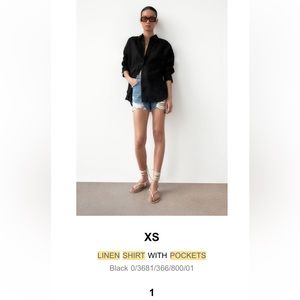 Zara Linen Shirt with Pockets